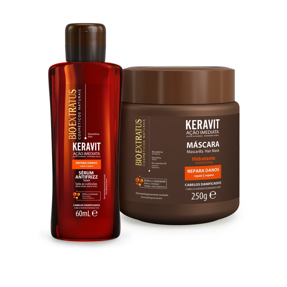 Kit Keravit Mascarilla y Cristal Líquido - Bio Extratus Cosméticos Naturales