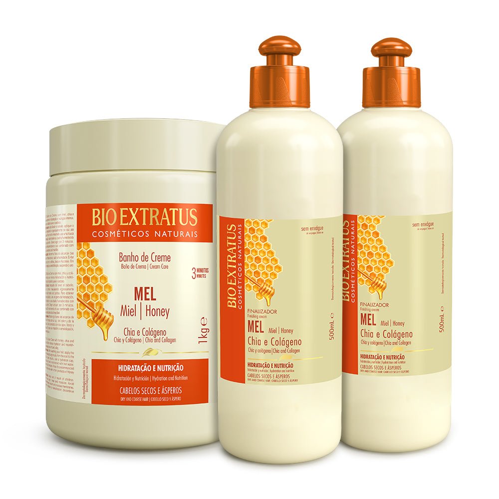 Kit Miel Baño de Crema y Finalizador - Bio Extratus Cosméticos Naturales