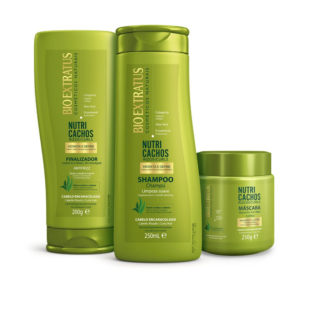 Kit Nutri Rizos Champú, Mascarilla y Finalizador - Bio Extratus Cosméticos Naturales