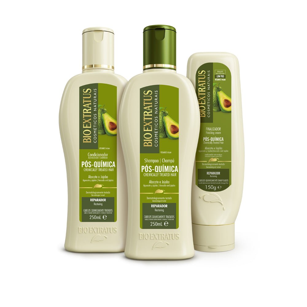 Kit Post Química Champú, Acondicionador y Finalizador - Bio Extratus Cosméticos Naturales