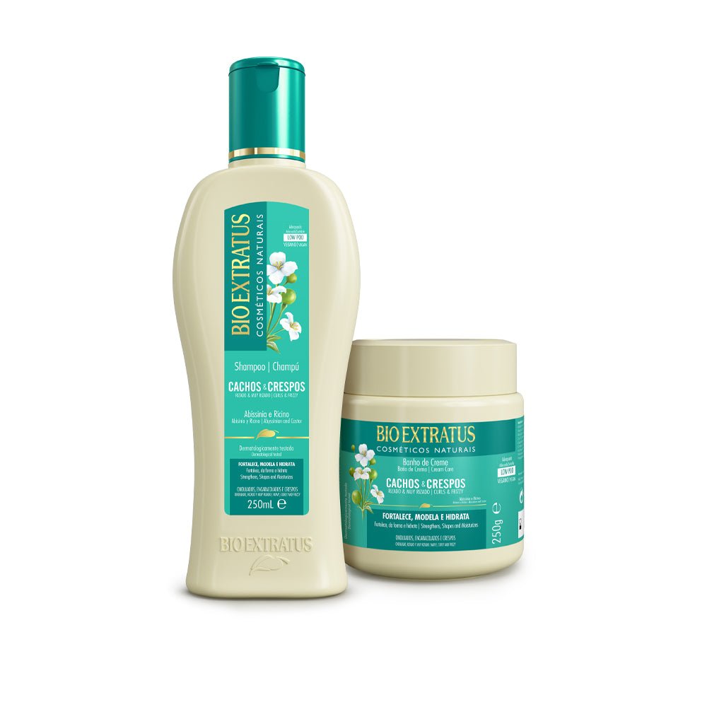 Kit Rizos y Crespos Champú y Baño de Crema - Bio Extratus Cosméticos Naturales