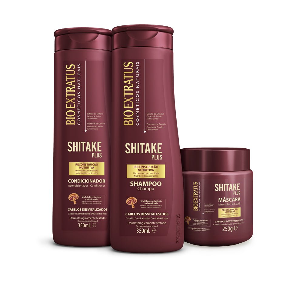 Kit Shitake Champú, Acondicionador y Mascarilla - Bio Extratus Cosméticos Naturales