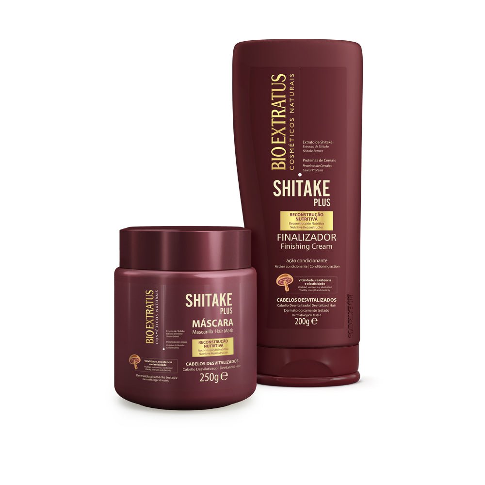 Kit Shitake Mascarilla y Finalizador - Bio Extratus Cosméticos Naturales