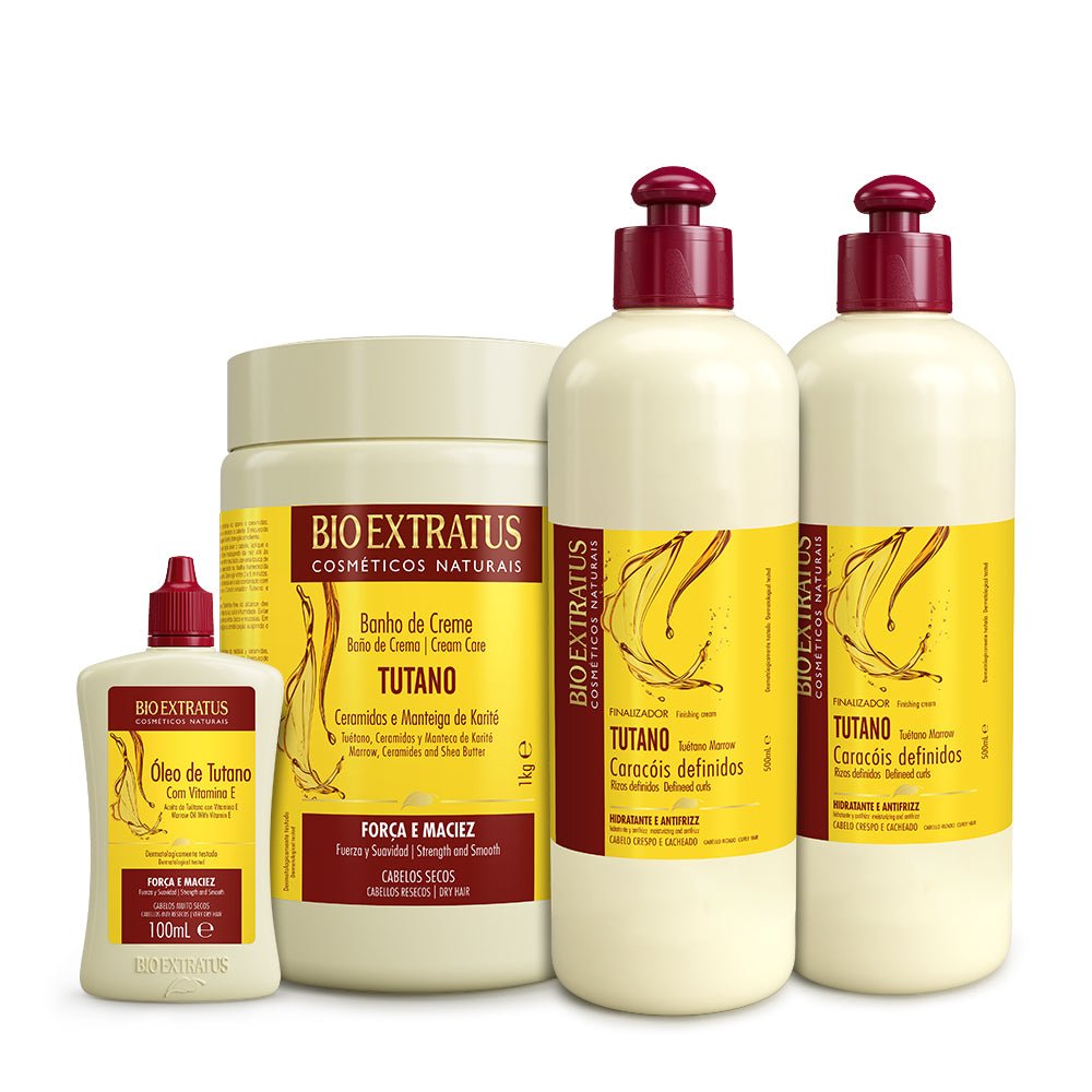 Kit Tuetano Baño de Crema, Aceite y Activador de Rizos - Bio Extratus Cosméticos Naturales