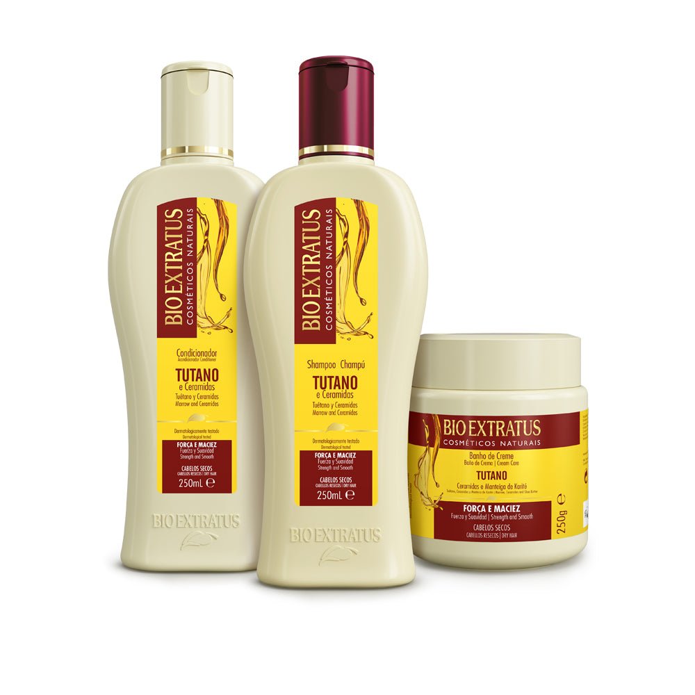 Kit Tuetano Champú, Acondicionador y Baño de Crema - Bio Extratus Cosméticos Naturales