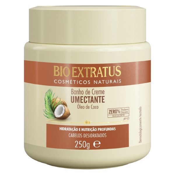 Baño de Crema Humectante Coco 250g - Bio Extratus Cosméticos Naturales