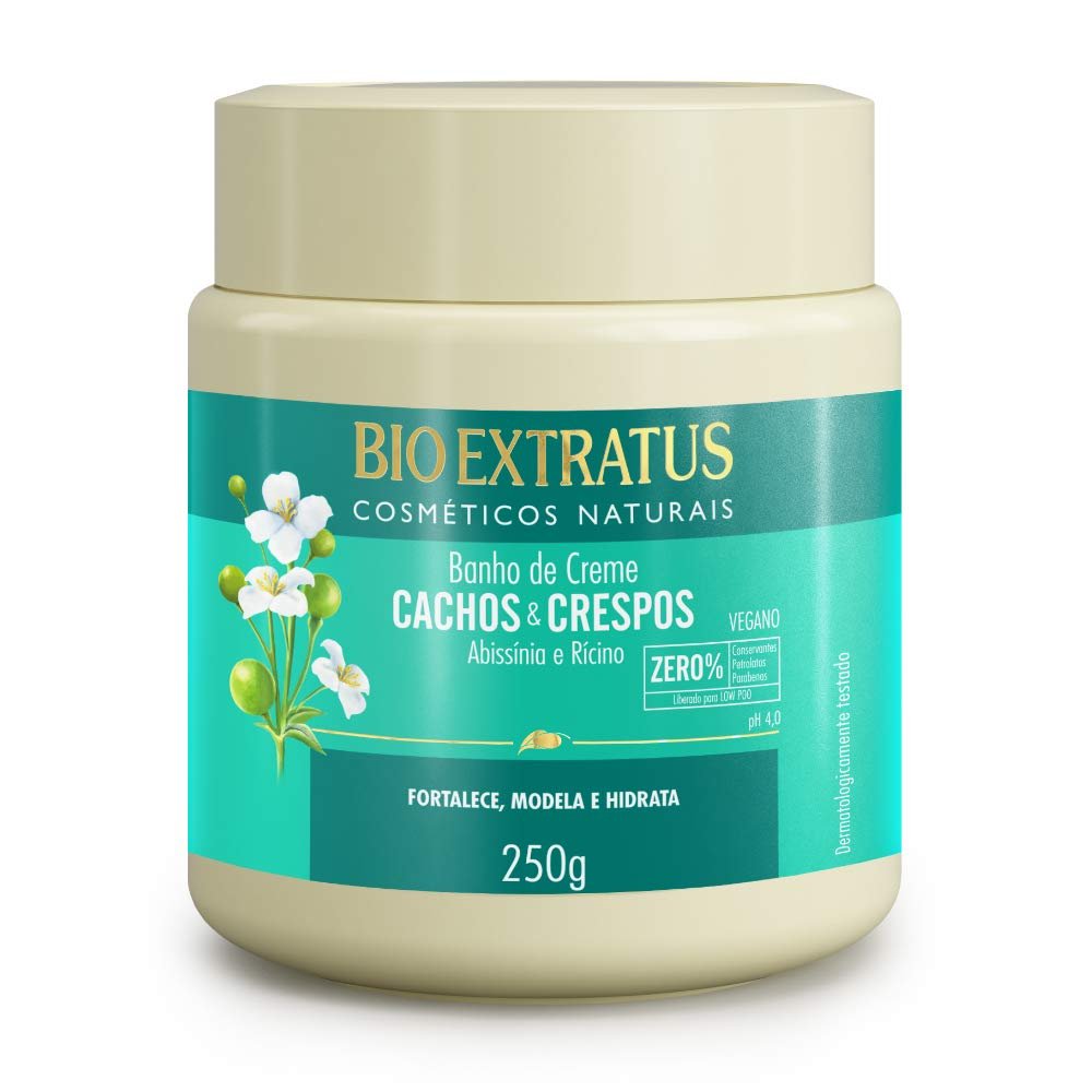Baño de Crema Rizos y Crespos 250g - Bio Extratus Cosméticos Naturales