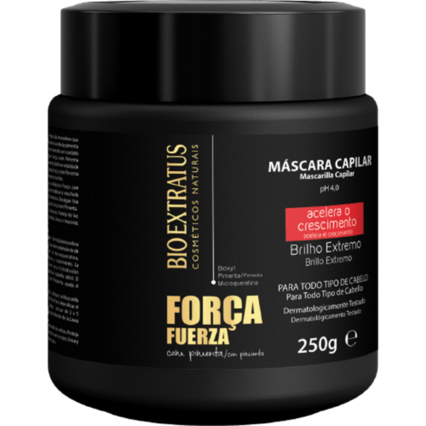 Mascarilla Fuerza Con Pimienta 250g - Bio Extratus Cosméticos Naturales