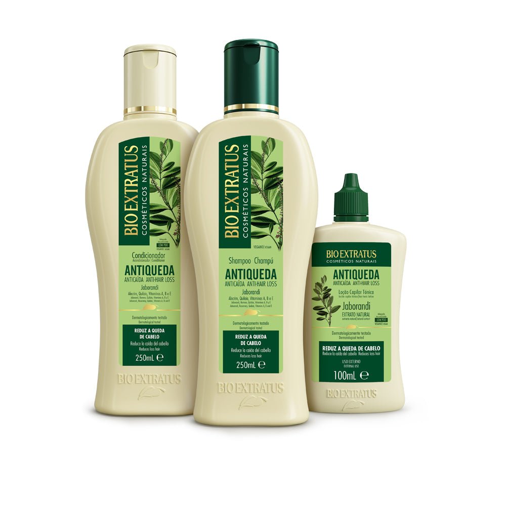 Kit Anti Caída Champú, Acondicionador y Tónico - Bio Extratus Cosméticos Naturales
