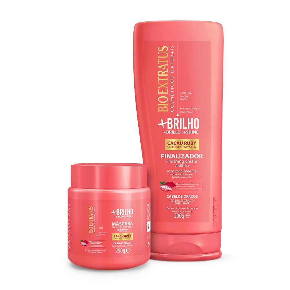 Kit +Brillo Mascarilla 250g y Finalizador - Bio Extratus Cosméticos Naturales