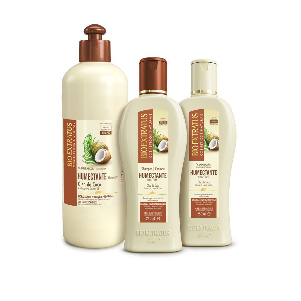 Kit Humectante Champú, Acondicionador y Finalizador - Bio Extratus Cosméticos Naturales