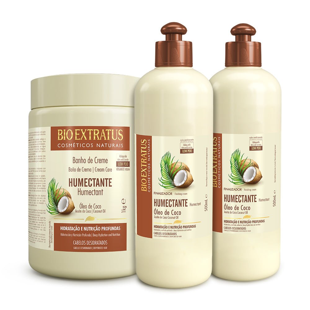 Kit Humectante Coco Baño de Crema y Finalizador - Bio Extratus Cosméticos Naturales